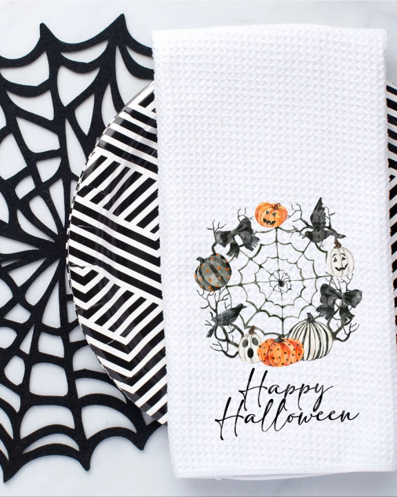 happy Halloween kitchen towel