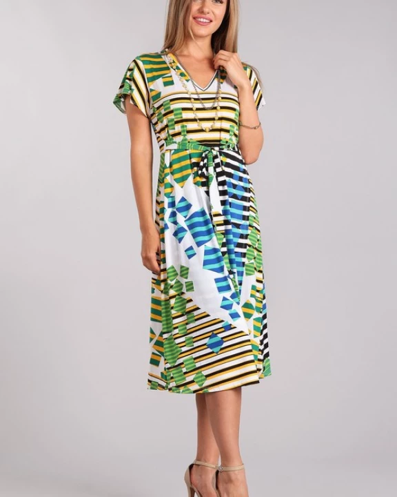 Geometric Print Dress