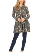 Tiered Floral Hoodie