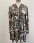 Tiered Floral Hoodie