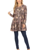 Tiered Floral Hoodie