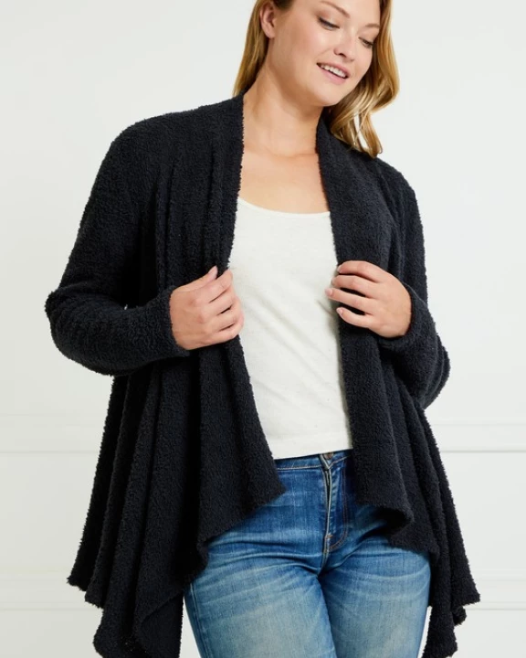 Soft Popcorn Drape Cardigan