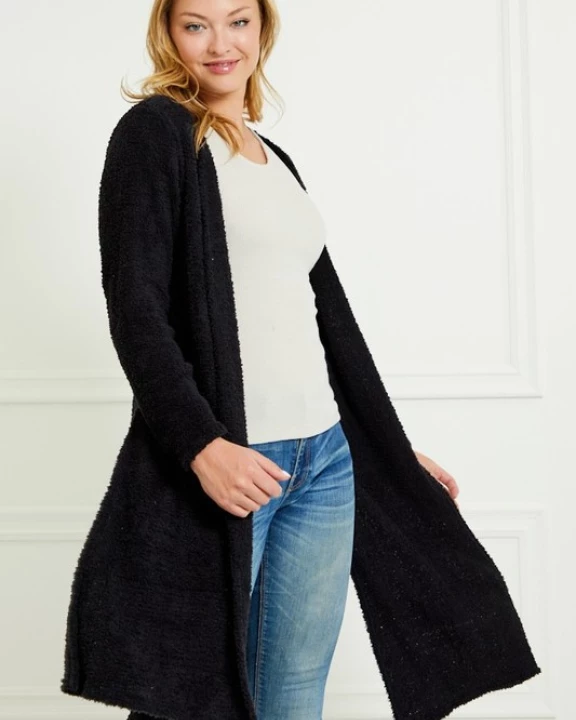 Fuzzy Long Sleeve Cardigan