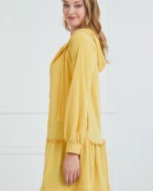 Hooded Ruffle Cardigan