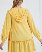 Hooded Ruffle Cardigan