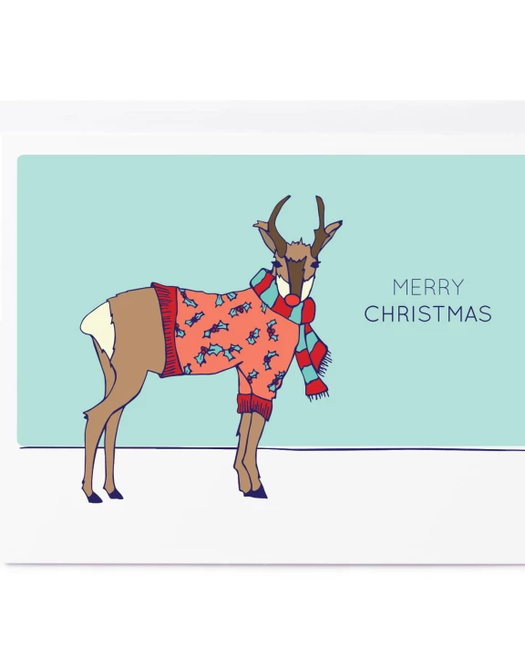 Sweater Santa-lope | Holiday Card