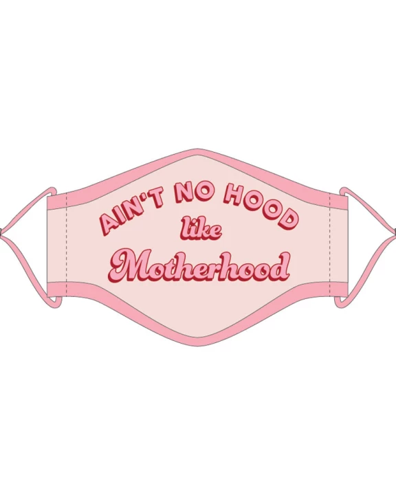 Ain't No Hood Like Motherhood Wholesale Face Masks with Lanyard