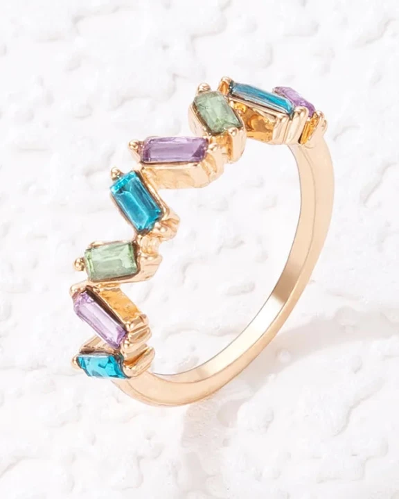 simple style rhinestone ring
