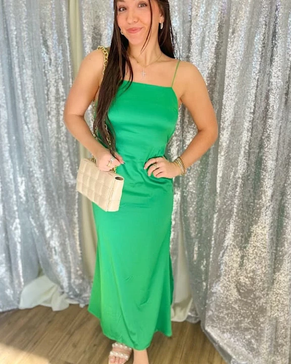 Feeling Lucky Green Slip Maxi Dress - ETA 3/25