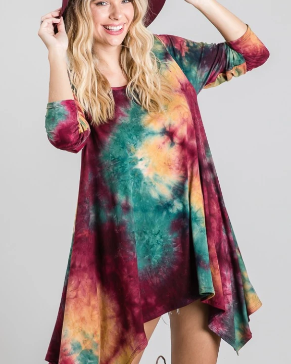RUBY TIE DYE TUNIC (Plus available) KRT1158