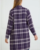 Stitch Knit Plaid Cardigan