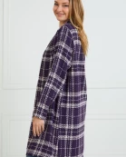 Stitch Knit Plaid Cardigan