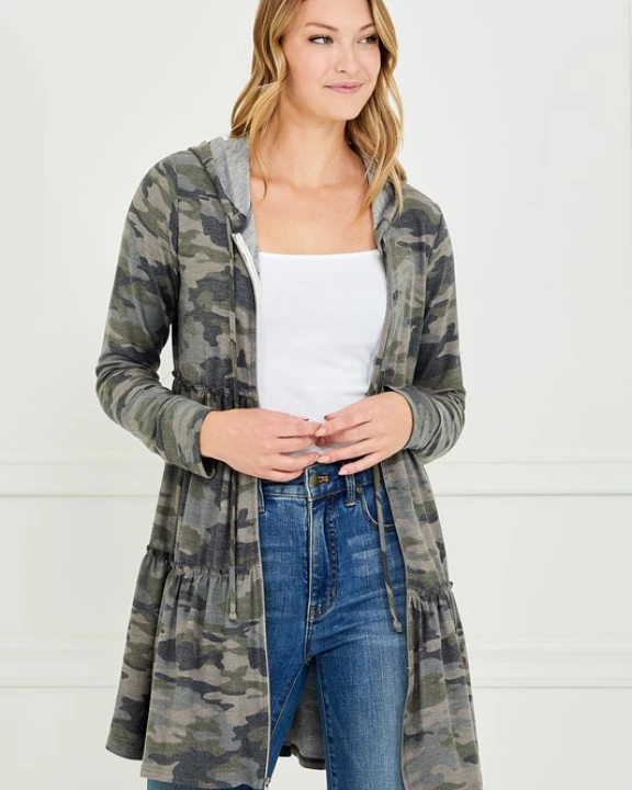Tiered Camo Hoodie