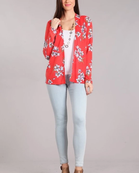 Floral Print Cardigan