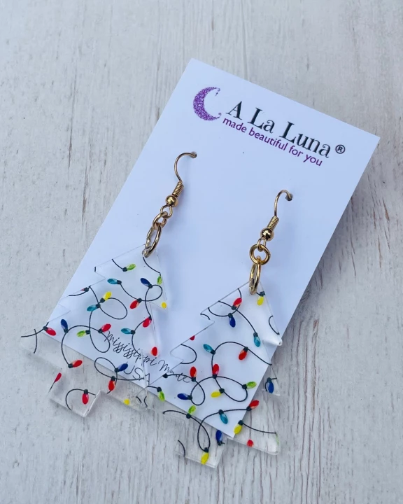 Christmas Lights Large earring
