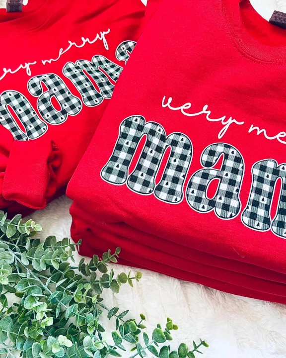 Very Merry Mama | Cherry Red | Christmas Sweatshirt