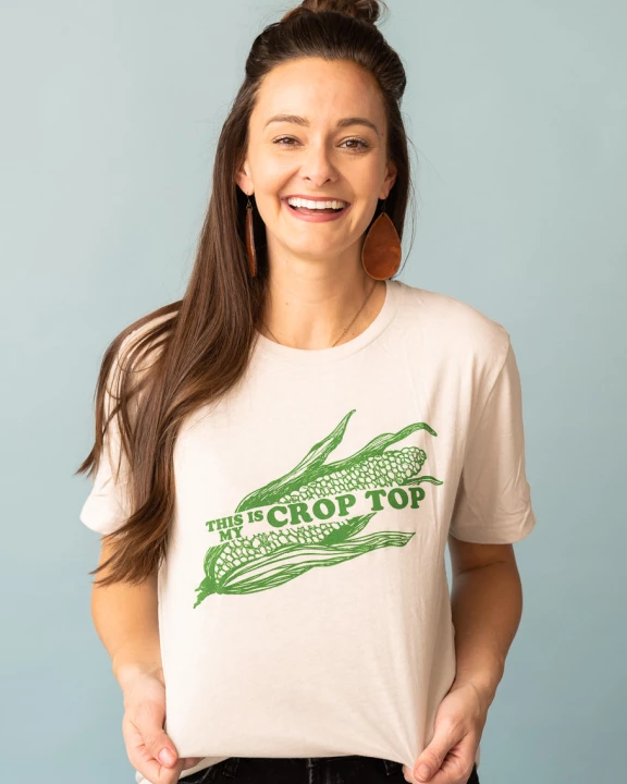 This is My Crop Top Graphic Tee in Dust | Sizes 2T - Adult 3X