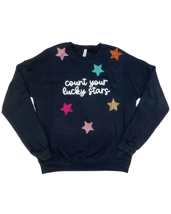Count Your Lucky Stars Glitter.....Bella Sweatshirt