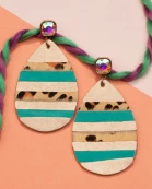 734052 - Stripe Leopard Earrings