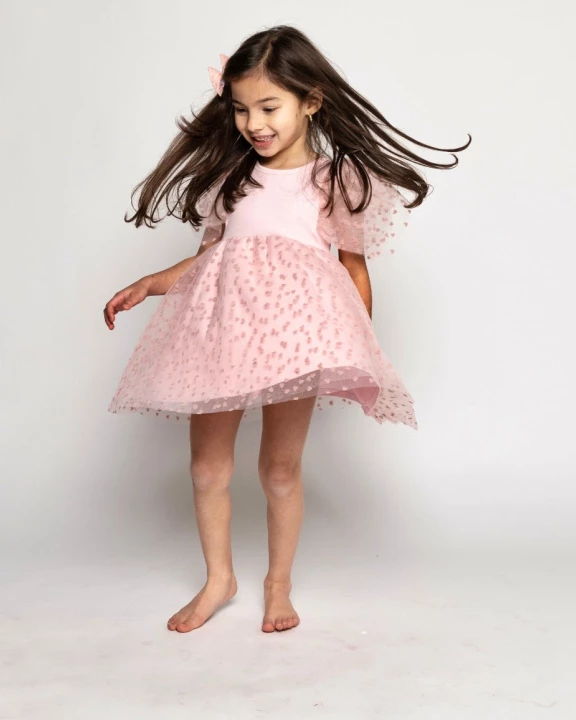 Heart to Heart Pink Twirl Tulle Dress