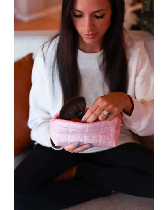 Ready to Ship | Velvet Makeup Pouch and Organizer