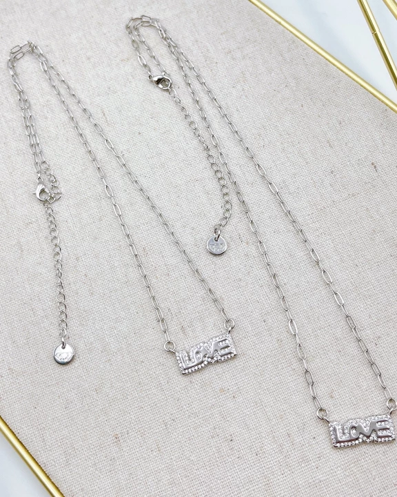 Love  Necklace Silver J1
