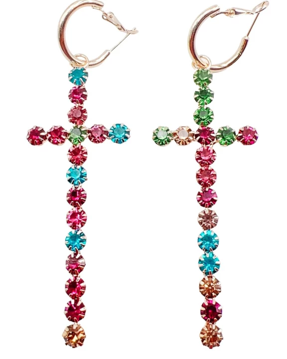 Crystal Cross Multi Earring