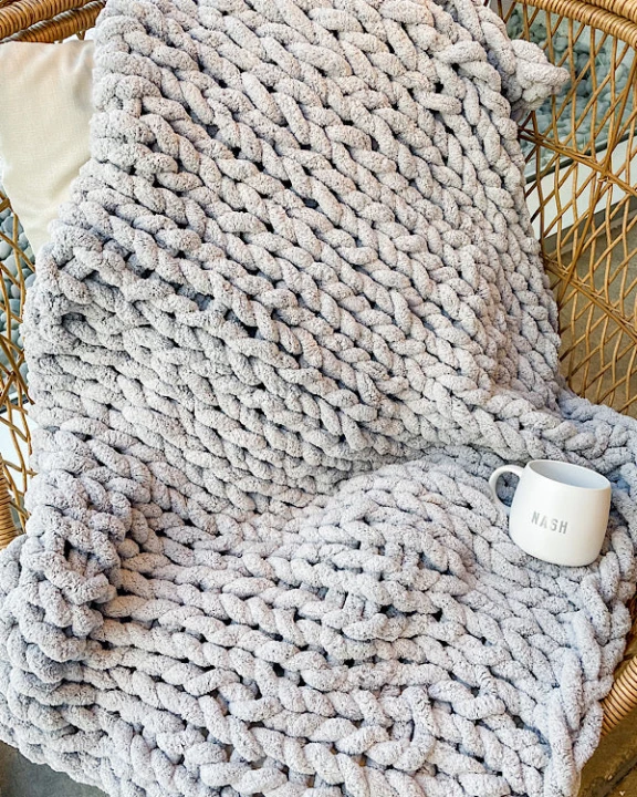 Call Me Cozy Blanket in Grey