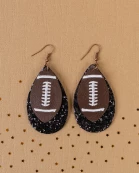 73581 - Glitter Football Earrings