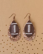 73581 - Glitter Football Earrings