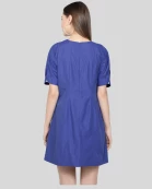 Maya Dress Haff Extended Sleeves With Sequins Ryal Blue