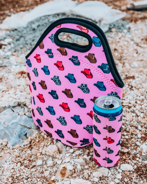 Pink Cowboy Hat Lunch Tote