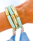 Light Tiffany Blue Acrylic Tube Bamboo