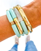 Light Tiffany Blue Acrylic Tube Bamboo