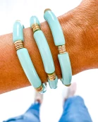 Light Tiffany Blue Acrylic Tube Bamboo