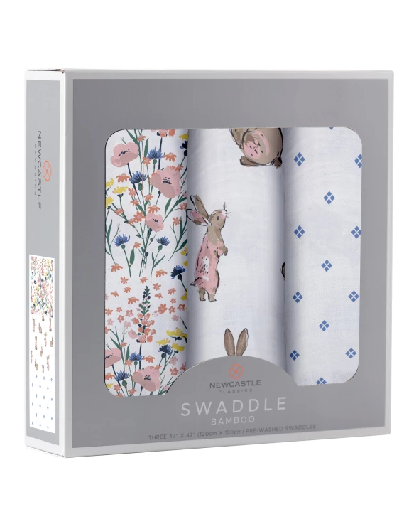 Wildflowers Bamboo Swaddles 3 Pack