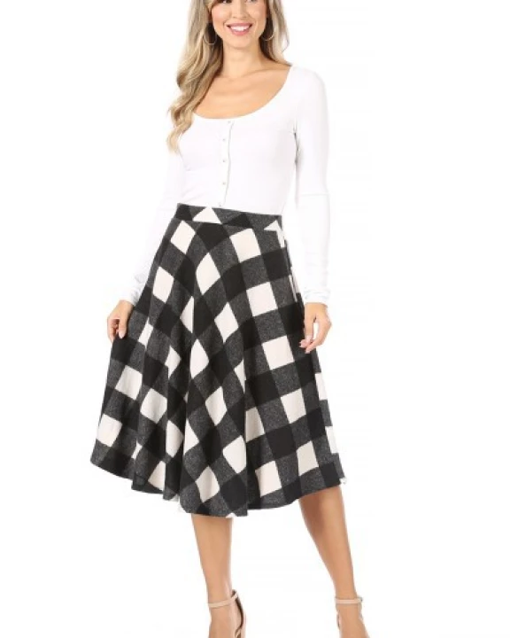 Plaid Sweater Skirt