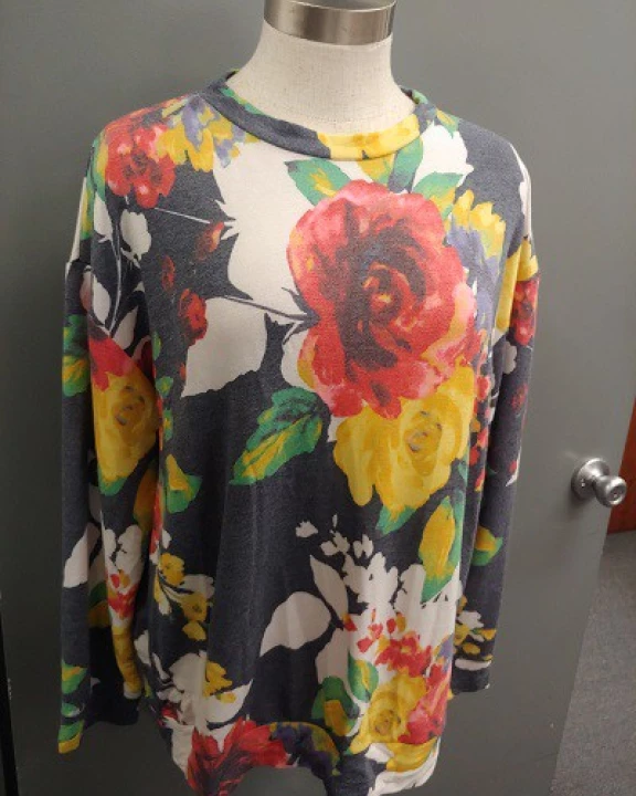 Watercolor Floral Long Sleeve Dress