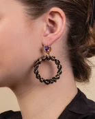 93124 - Beaded Hoop Earrings