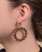 93124 - Beaded Hoop Earrings