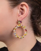 93124 - Beaded Hoop Earrings
