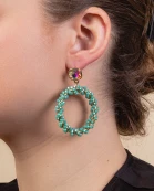 93124 - Beaded Hoop Earrings