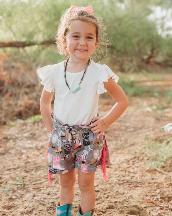 Cream Ruffle Sleeve Shirt Toddler (2T-5T)