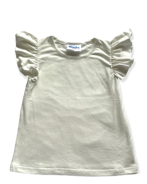 Cream Ruffle Sleeve Shirt Toddler (2T-5T)