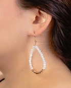 93026 - Crystal Beaded Hoop Earrings