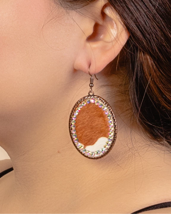 93120 - Animal Print Drop Earrings