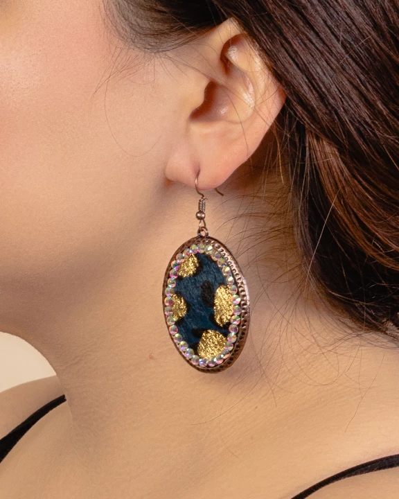 93120 - Animal Print Drop Earrings