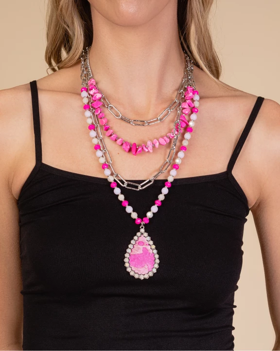 72928 - Animal Print Layered Necklace