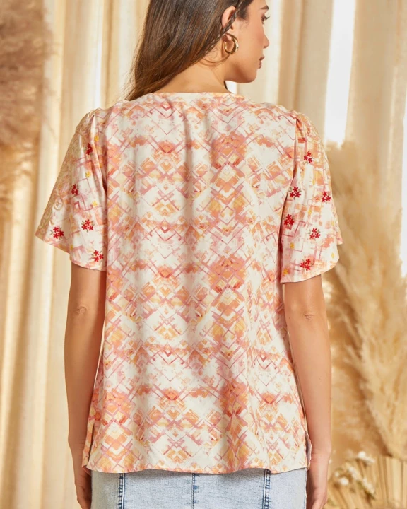 Embroidered Tunic Top T10580