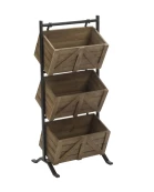 3 Tier Wooden Crate Storage Stand